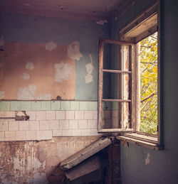 Interior of abandoned house