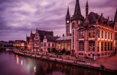 Reflection of buildings in river