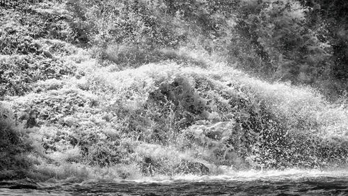 Water splashing in sea