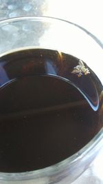 Close-up of tea in glass