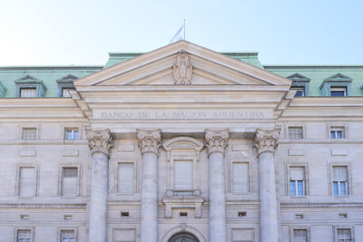 Low angle view of historical building against sky