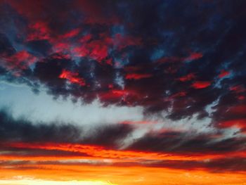 Low angle view of cloudy sky