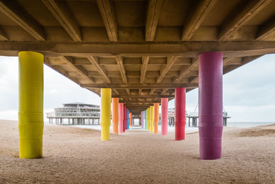 Underneath of bridge at beach