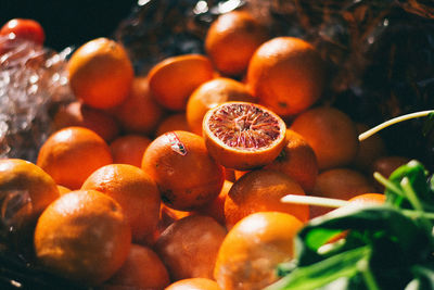 Close-up of orange fruits for sale