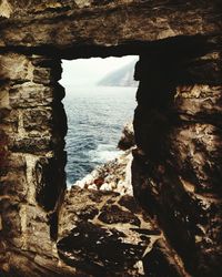 Rock formations in sea