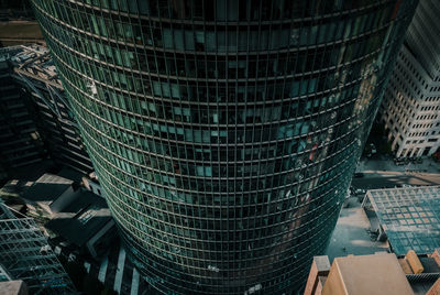 Modern glass building in city