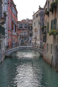 View of canal in city