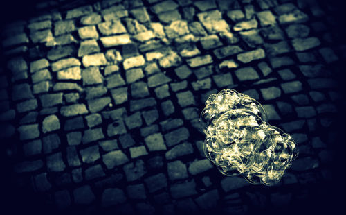 Close-up of illuminated electric lights