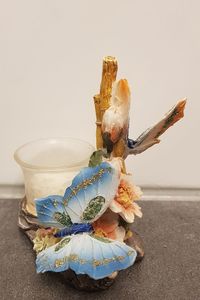 Close-up of ice cream in bowl on table