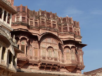 Low angle view of historical building against sky