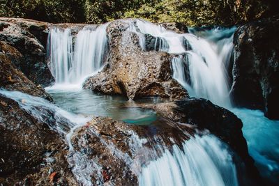 Scenic view of waterfall