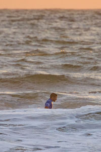 View of people in sea