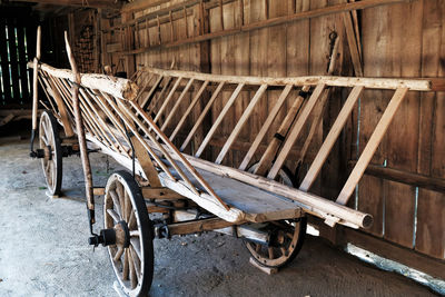 Old wooden farm wagon