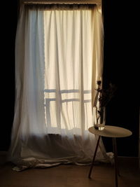 Chair and table at home