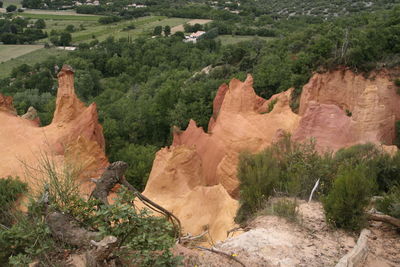 Rock formations on landscape