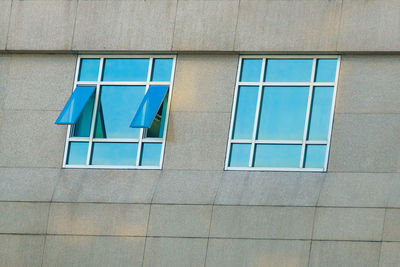 Low angle view of window on building