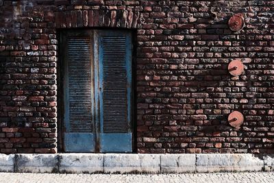 Brick wall with brick door
