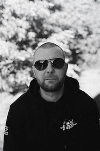 Portrait of man wearing sunglasses