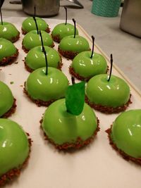 High angle view of cake on plate