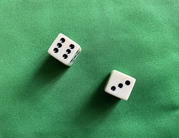 High angle view of ball on table