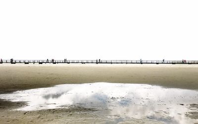 View of people on beach