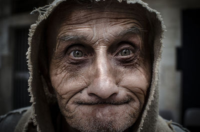 Close-up portrait of senior man