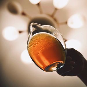 Close-up of beer in glass