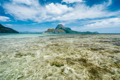 Panoramic view of beach against sky