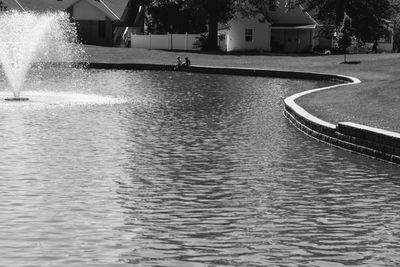 Man swimming in pool