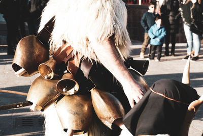 People on street in city