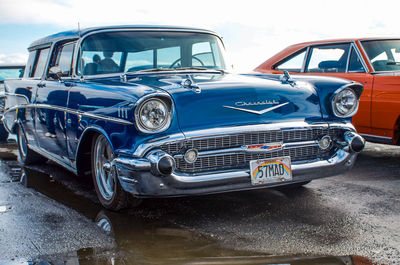 Cars parked in parking lot