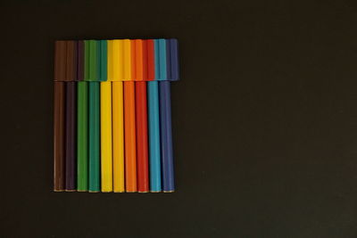 Close-up of multi colored pencils