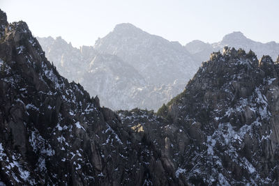 Low angle view of mountains against sky