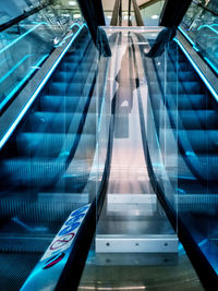 View of escalator in building