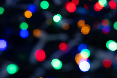 Defocused image of illuminated lights