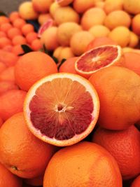 Full frame shot of oranges at market