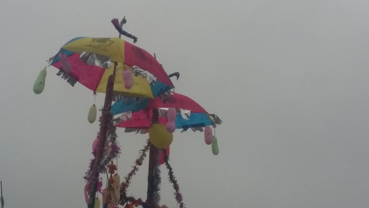 VIEW OF MULTI COLORED BALLOONS