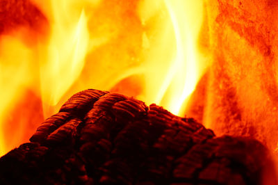 Close-up of bonfire