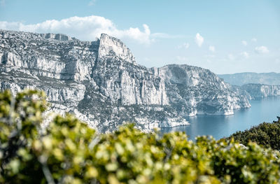 Rocky coastline, majestic col de la candelle. ideal for travel and coastal projects.