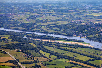 Aerial view of agricultural field