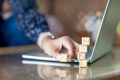 Close-up of person using mobile phone