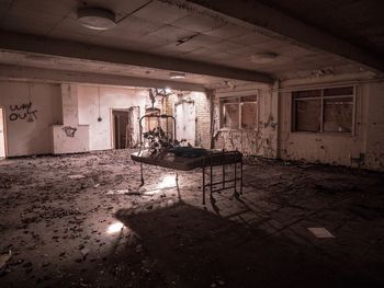 Interior of abandoned house