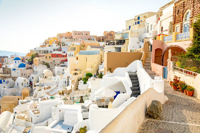 View of houses in town