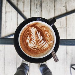 Cup of coffee on table