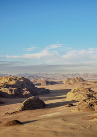 Scenic view of desert against sky