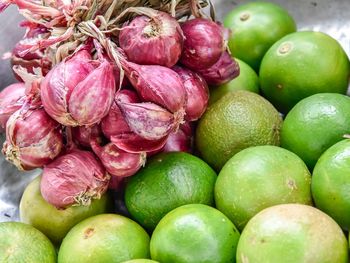 Full frame shot of fruits for sale in market