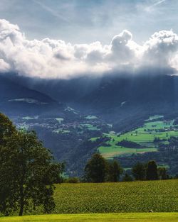 Scenic view of landscape against sky