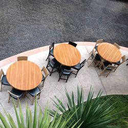 High angle view of chairs