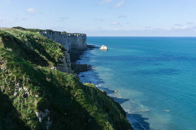 High angle view of sea against sky