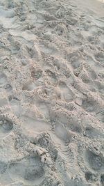 Footprints on sand dune